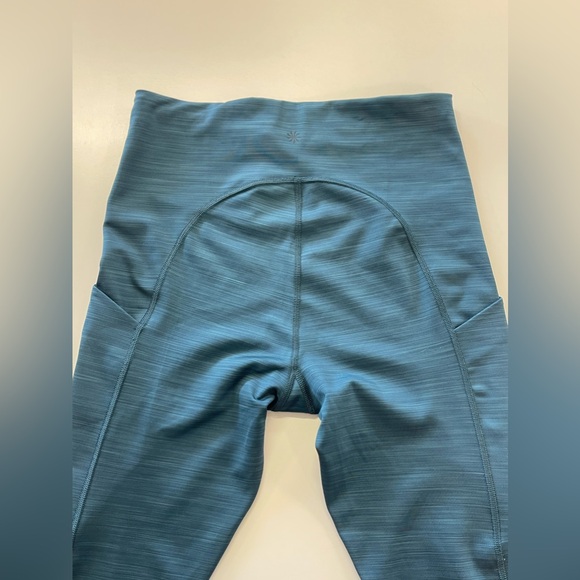 Athleta Ultimate Stash 7/8 Pocket Legging- Space Dye- Oceanic Teal Blue sz M - Picture 9 of 10